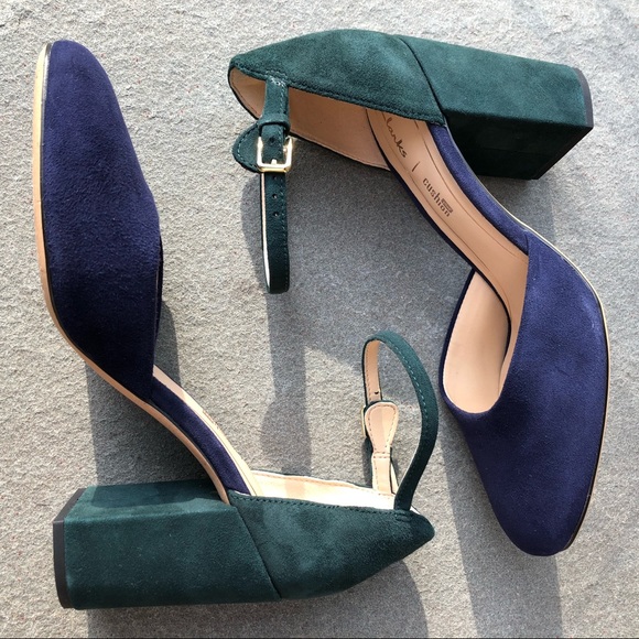Clarks Shoes - CLARKS two-tone suede heel